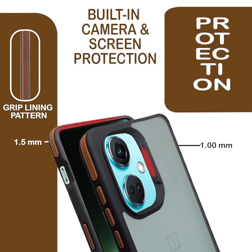 Image of A rtistque Frosted Ultra Matte Back Cover Case for OnePlus Nord CE 3 5G | Smooth Sides with Grip | Shockproof TPU Protective Design | Raised Camera Edges |OnePlus Nord CE 3 5G Back Cover - Brown