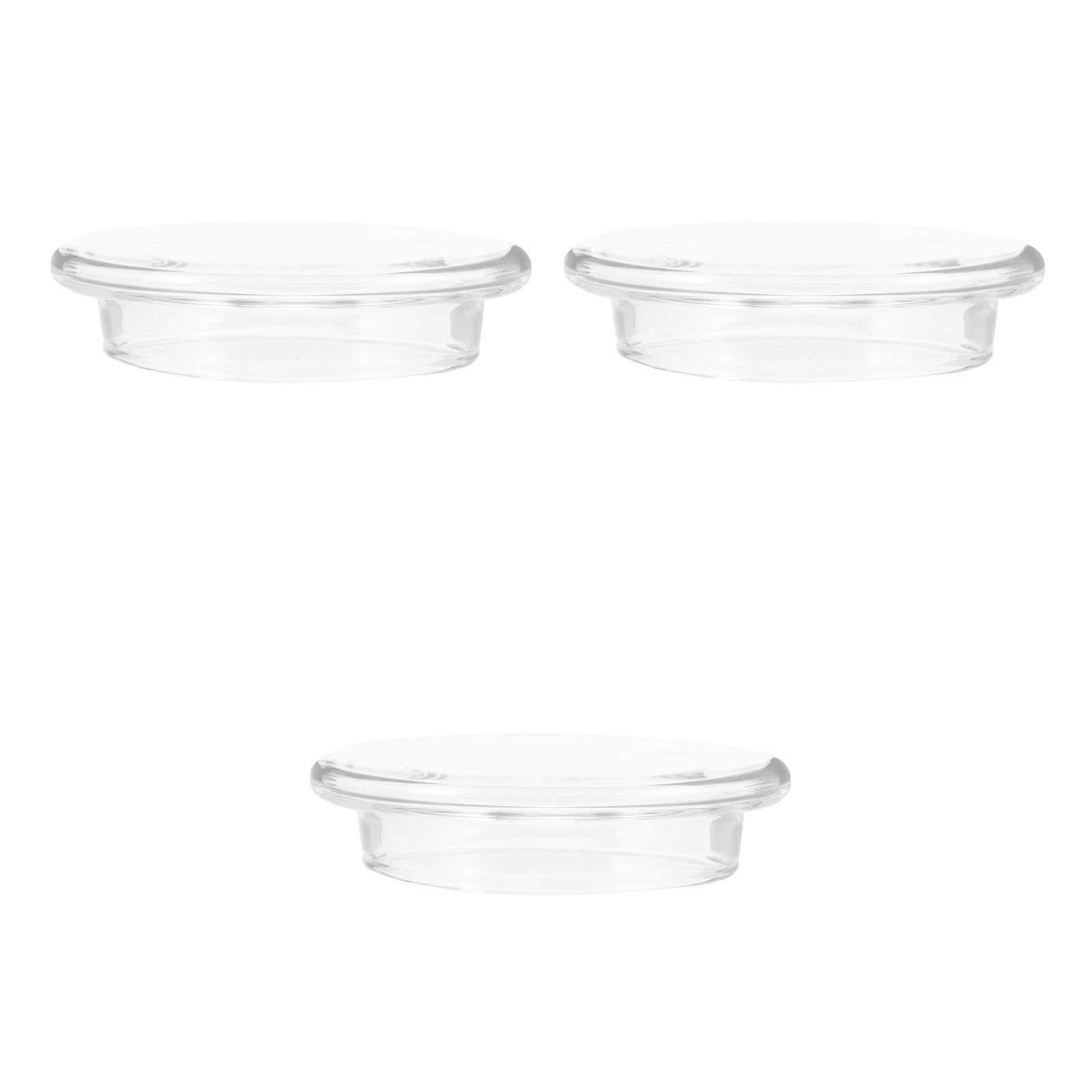 Healifty 3 Piezas Tapa de Vidrio de Borosilicato para Tetera Repuesto Resistente y Sellado para Hogar Fiestas y Camping Protege contra Insectos y Derrames