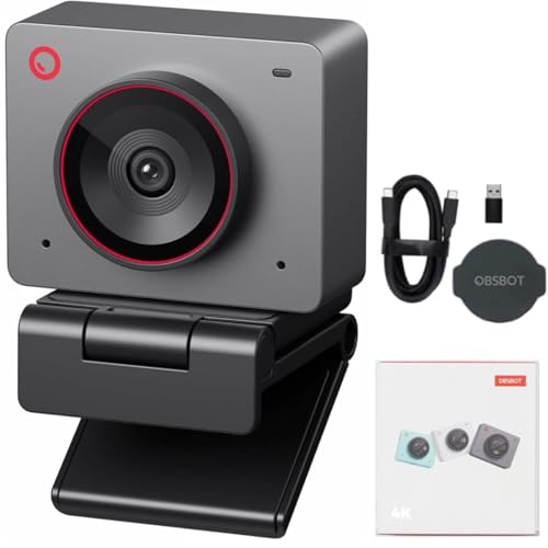 Image of OBSBOT Meet 2 Al-Powered 4K Webcam- Ultra HDR,1080p@60FPS,1 /2 inch CMOS,4X Digital Zoom,Plug&Play,Built-in Dual Mic-Work with Skype, Zoom / MS Teams /Google Meet-for Online Call /Meeting /Educate-Grey