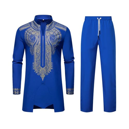 Costume homme africain doré ample résolvant le manque de confort - 3