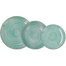 Quid Montreal Vajilla completa moderna de porcelana para 6 personas (18 piezas)|Platos llanos, Platos hondos, Platos postre, Color Único, Talla Estándar
