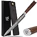 YOUSUNLONG Cuchillo para filete de pescado Sashimi de 254 mm Cuchillo para trinchar para diestros y zurdos Cuchillo japonés de acero de Damasco de 67 capas con nogal natural con cuero