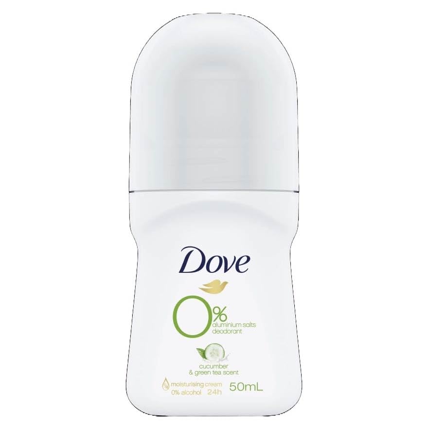 Dove Zero 0% Aluminium Roll On Deodorant Cucumber & Green Tea 50ml