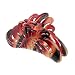Red 5 inch Large Jaw Clip Hair Claw with leaf design (Motique Accessories)