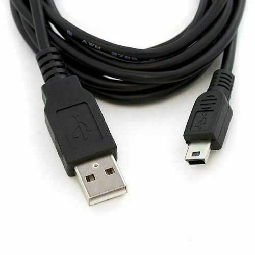 USB 2.0 Cable, A-Male to Mini-B Cord, 16 Feet (5 Meters) Black Compatible with Go-Pro Hero 3+, PS3 Controller, Digital Camera