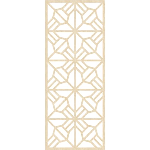 Image of 29 3 /8 inchW x 74 3 /8 inchH x 3 /8 inchT Auburn Decorative Fretwork Wood Wall Panels, Birch
