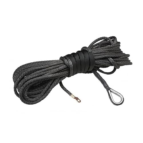 Cuerda de remolque sintética UHMWPE negra de 10mm x 30m para cabrestante de coche 4X4 y ATV