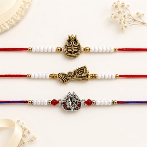 Image of DeoDap Rakhi with Chocolate for Brother - Multi Color Rakhi 3 Pcs with Choco Magic Chocolate 96 gms, Silver Color Coin, Greeting Card & Tilak Set | Raksha Bandhan Combo Pack (K3 1933+1938+1939 EM96)