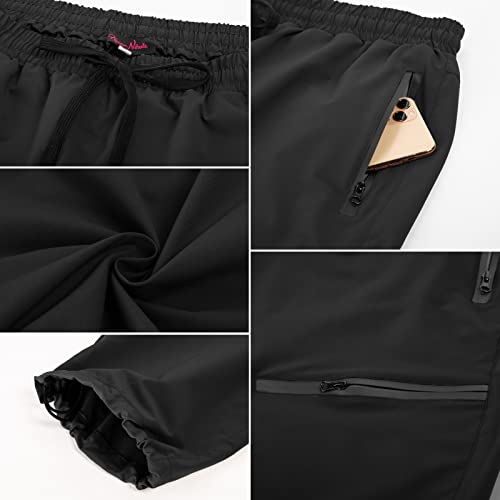 Hanna Nikole Lange Hose Große Größen Damen Outdoor Aktivitäten Wasserdicht Leicht Stretch Trekkinghose Schwarz 46