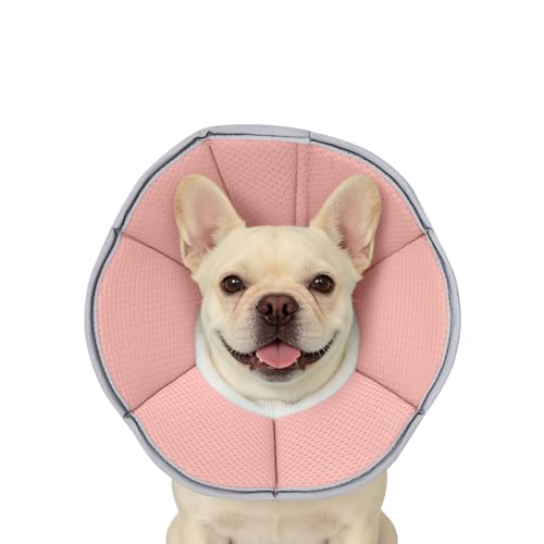 Image of MAXFUT Dog Cone Collar,Soft Cone for Dogs to Stop Licking After Surgery,Non Inflatable Dog Donut Cone (Pink, S)