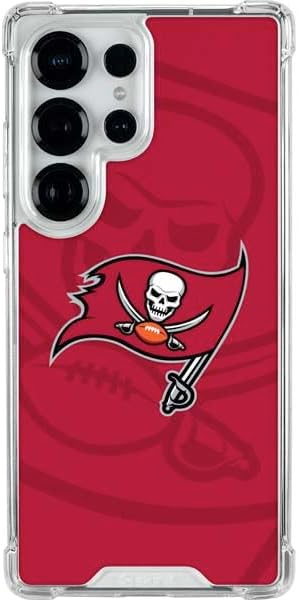 Skinit Clear Phone Case Compatible with Galaxy S25 Ultra - Officially Licensed NFL Tampa Bay Buccaneers Design