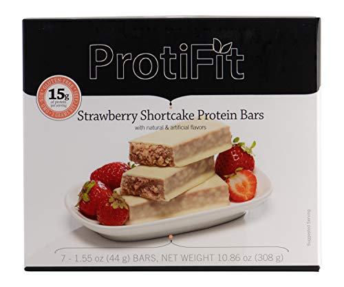 Proti Fit Vlc - Strawberry Shortcake - Low-Carb 15G Protein Diet Bar - High Fiber Weight Loss Snack/Post Workout Protein Bar Bar - Gluten Free (7 Count) #TOP1