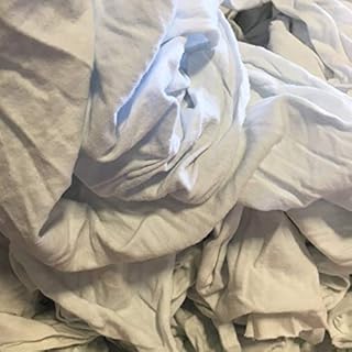 New White T-Shirt Wiping Cloth Cleaning Rags 100% Cotton 10 Pounds