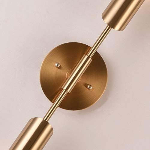 Image of Modern Wall Sconce Light, Sleek Gold Metal Design with Curved Cylindrical Fixtures, 3-Color (Warm, Natural, Cool), Indoor Wall Lamp for Living Room, Bedroom & Office Decoration