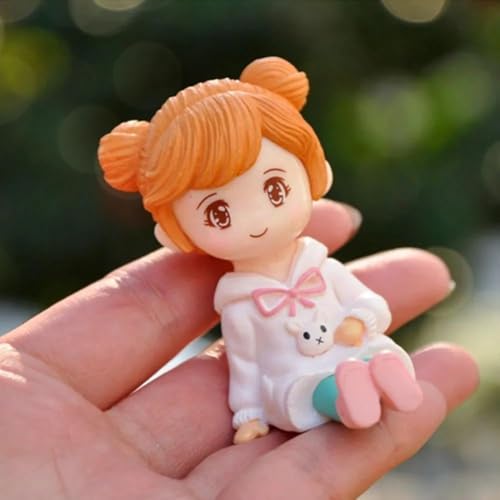 Image of Cute Cartoon Couple Car Dashboard Accessories | Plastic Action Figure Ornament with Balloon | Interior Dashboard Decoration for Car, Home, Office (8 x 4 cm) (Model 2)