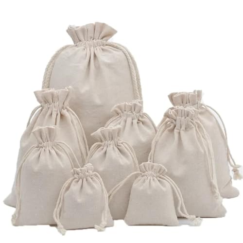 Sac à cordon en coton et toile fine haut de gamme pour petits cadeaux raffinés