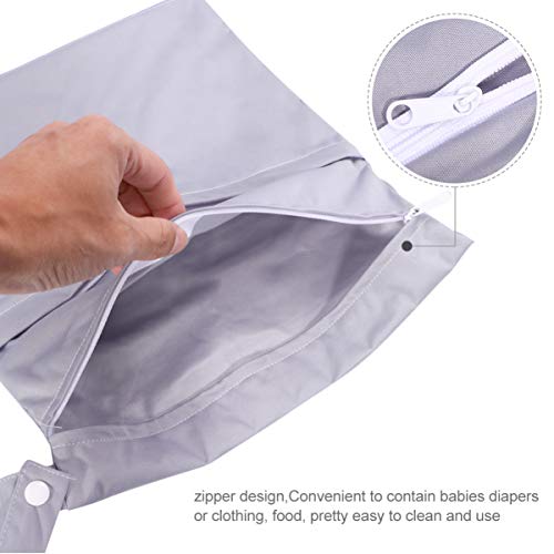 Bolsa organizadora de pañales para exteriores gris miniatura 6