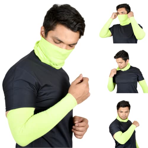 Image of NEON ROCK Winter Pure Cotton Combo Bandan Super Soft, Breathable for Winter Head, Hair & Arm Cover with UV Protection for Headband, Soft Neck Scarf for Biking, Gym, Yoga & Outdoor Use