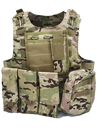 MERCIYD Gilet tactique militaire extérieur, gilet de jeu sur le terrain, équipement de protection de paintball, gilet de protection pour pistolet à air comprimé, adapté à la chasse en plein air,