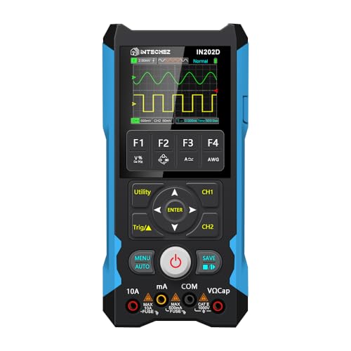 【Flessibili modalità di scansione Waveforms 】 Facile switch waveforms con il rotary knob e utilizza tre modalità di scansione: Auto, normale e semplice. Personalizza la base temporale e le impostazioni di scansione per esigenze di misurazione personalizzate.