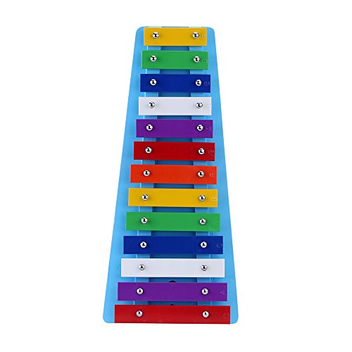 KKmoon 13 Bar Kid's Glockenspiel xilofone nota colorida de instrumento de percussão educacional bri