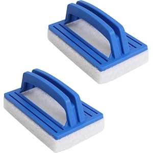 2 Stück Pool Schwamm Bürsten, Pool Randreiniger, Blau Mit Griff Schwimmbadbürste, Poolreinigung Schwamm, Handschrubber, Pool Reinigungsbürste für Spa, Badewannen Poolflecken und Moos Entfernen