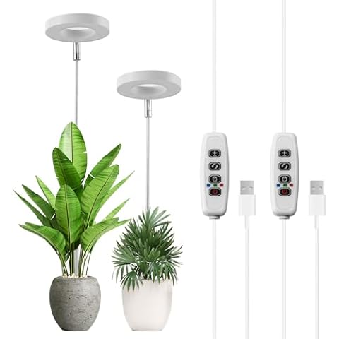 Seedfactor Grow Lights for Indoor Plants, 2024 New Upgraded Full Spectrum Clip Plant Growing Lamp, Height Adjustable, with Auto On/Off Timer 3/9/12H, 10 Dimmable Levels, 3 Spectrum Lighting Modes Cover