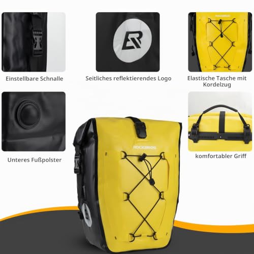ROCKBROS Gepäckträgertasche 100% Wasserdicht mit Tragegriff – Ansicht 5