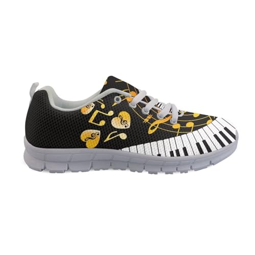 Image of GIFTPUZZ Mens Lace Up Athletic Trainers Running Sneakers Wedge Breathable Gym Lightweight Sports Tennis Shoes