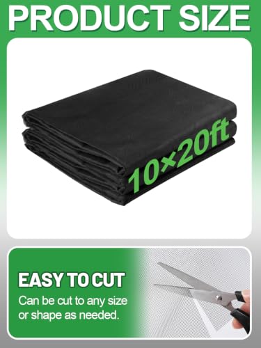 Image of 10x20ft Strong PP Nanocomposite Mosquito Net Garden Netting, Black | Clear View, Ultra-fine Mesh, Tear-resistant, Bird Insect Pest Barrier Screen, Patio /Balcony /Porch /Raised Beds /Tree Protection