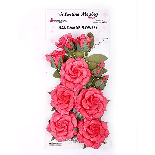 Expressions Craft Handmade Paper Flower Pink Rose