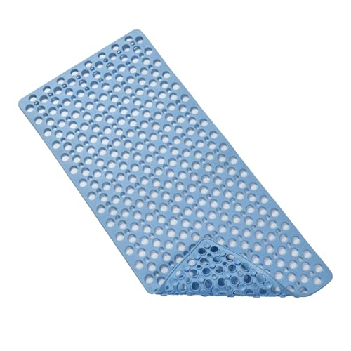 OTraki Badewannenmatte rutschfest, 40 x 88cm Antirutschmatte Badewanne Duschmatte Kinder Lange, Dusch Matte Bpa Frei Schimmelresistent & Maschinenwaschbar Schnelltrocknend, Blau