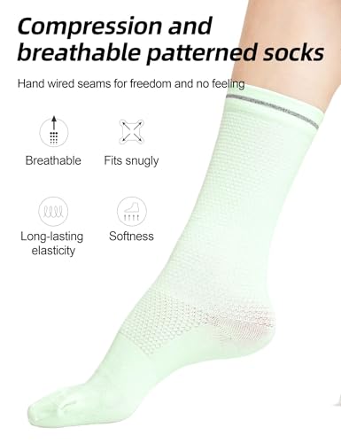 Image of INBIKE 3 Pairs Cycling Socks Women Breathable Athletic Bike Socks for Running Mountain Biking Riding