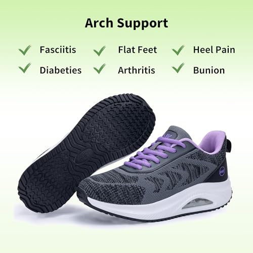 Image of RomenSi Womens Arch Support Walking Shoes Orthotic Fashion Sneakers Tennis Shoes for Plantar Fasciitis Pain Relief US 5.5-11