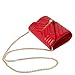 Genuine Leather Clutch Crossbody Bag Quilted Evening Bag for Women Fashion Shoulder Clutch Handbag with Chain - Wine Tassels