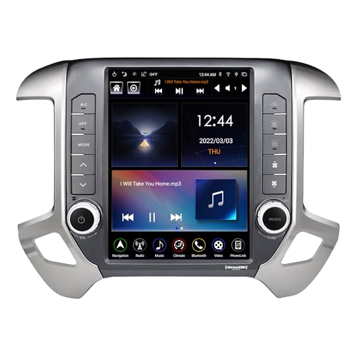 LINKSWELL GEN5 Radio Replacement for Silverado and Sierra 2014 to 2019 Android 9 T-Style Car Stereo 4+64GB Navigation 12.1 Inch Screen Head Unit Multimedia Player with Wireless CarPlay/HDMI