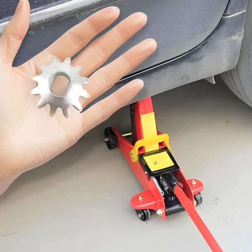 Image of 3 Ton Horizontal Hydraulic Jack Gear Repair Parts 2 Pack Metal Jack Gear Accessories with Handle Grip Replacement for Car Floor Jack