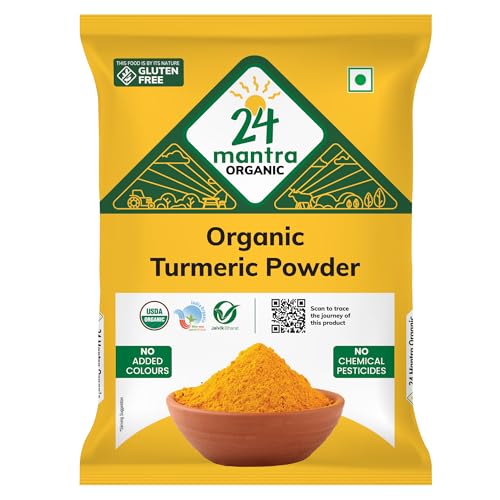 Image of 24 Mantra Organic Turmeric Powder /Haldi Powder /Pasupu podi - 200gms | Pack of 1 | 100% Organic | Chemical Free & Pesticides Free | Rich Flavour | Unadulterated