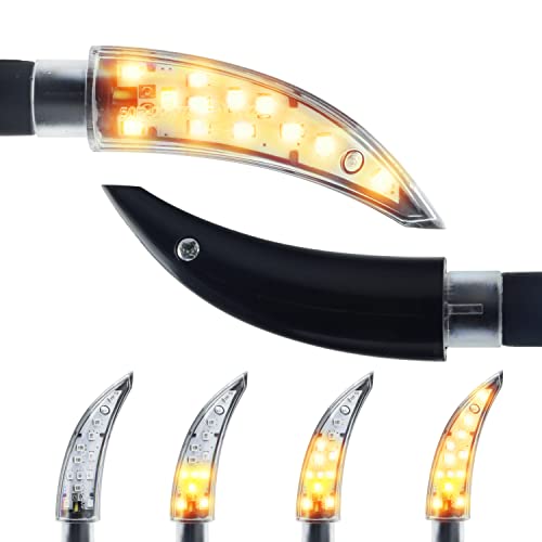 Area1 Lot de 2 clignotants LED pour scooter - Compatible avec compatible avec Peugeot Ludix, Looxor, Squab, Trekker, TKR (homologués E / 2 pièces) (B18)