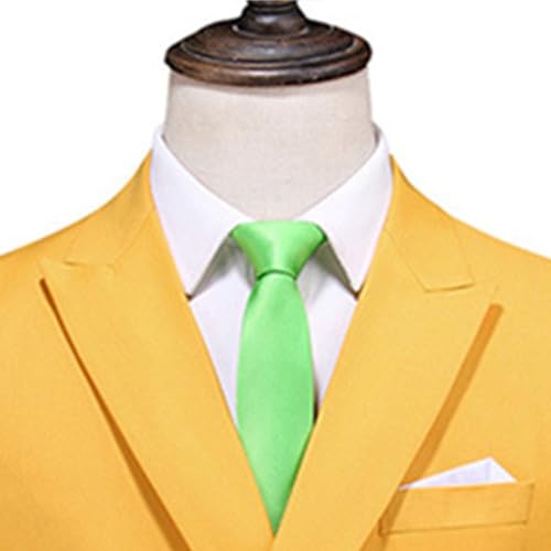 Blazer hombre slim fit doble botonadura amarillo miniatura 4