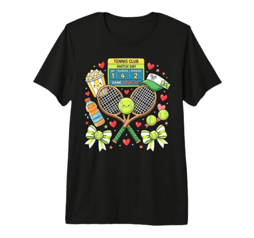 Kawaii - Raqueta de Tenis con diseño para el día del Juego Camiseta Premium
