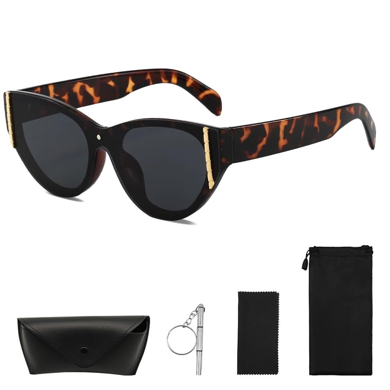 Image of PROBEROS Sunglasses for Men Women Stylish, Polarized UV400 Light-Sensitive Photochromic Tinted Sunglasses with Storage Case, Retainer Straps, Wipe Cloth, Outdoor Fashion Accessory
