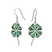 Enamel Vert Chance Trèfle À Quatre Feuilles Celtique Irlandais Pendantes Dargent 925 Sterling Pour FeMM e