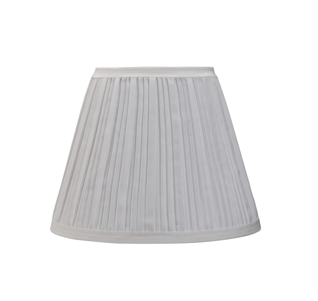Aspen Creative 33006A Transitional Pleated Empire Shape Spider Construction Lamp Shade in Off White, 9" Wide (5" x 9" x 7")