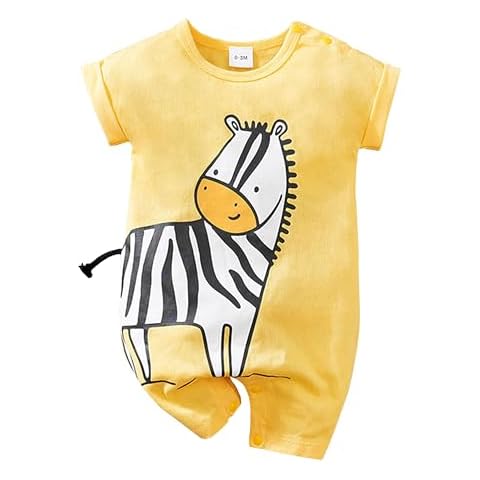 LIKPOJA Unisex Baby Zebra Romper Set Cover