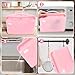 Silicone Microwave Steam Sterilizer Bag for Baby Bottles, Reusable Sterilizing Bag for Pump Parts and Toddler Accessories, Easy to Use Sterilizer Bags Perfect for Home and Travel, Pink (1PC)