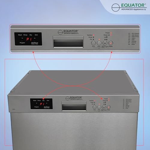 Equator-24-in-Dishwasher-14-pl-SANI-150F-Water-34g-Quiet-51-dB-120V-E-Star-Stainless