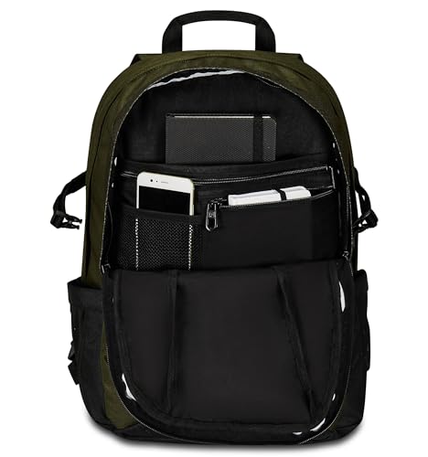 Sac à dos Moab Solid Grs Invicta vert moderne avec grand compartiment unisexe