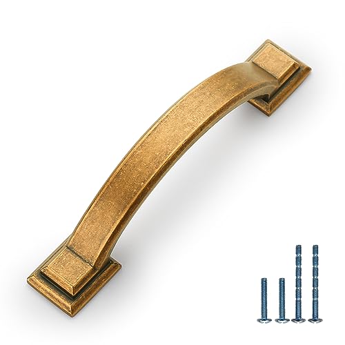 Tiradores de tocador retro de latón antiguo de 3 pulgadas para restaurar muebles 2