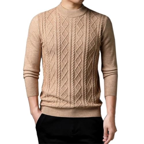 Men Thick Knit Jumpers Warm O Neck Autumn Winter Knit Tops2
